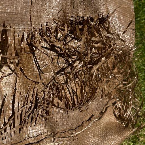 Damaged standard polypropylene sandbag