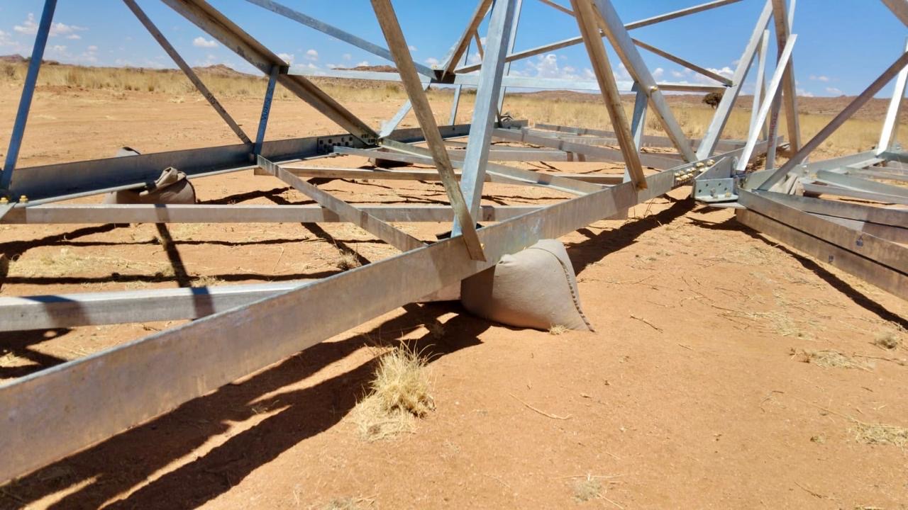 Temporary Support During Power Line Tower Assembly